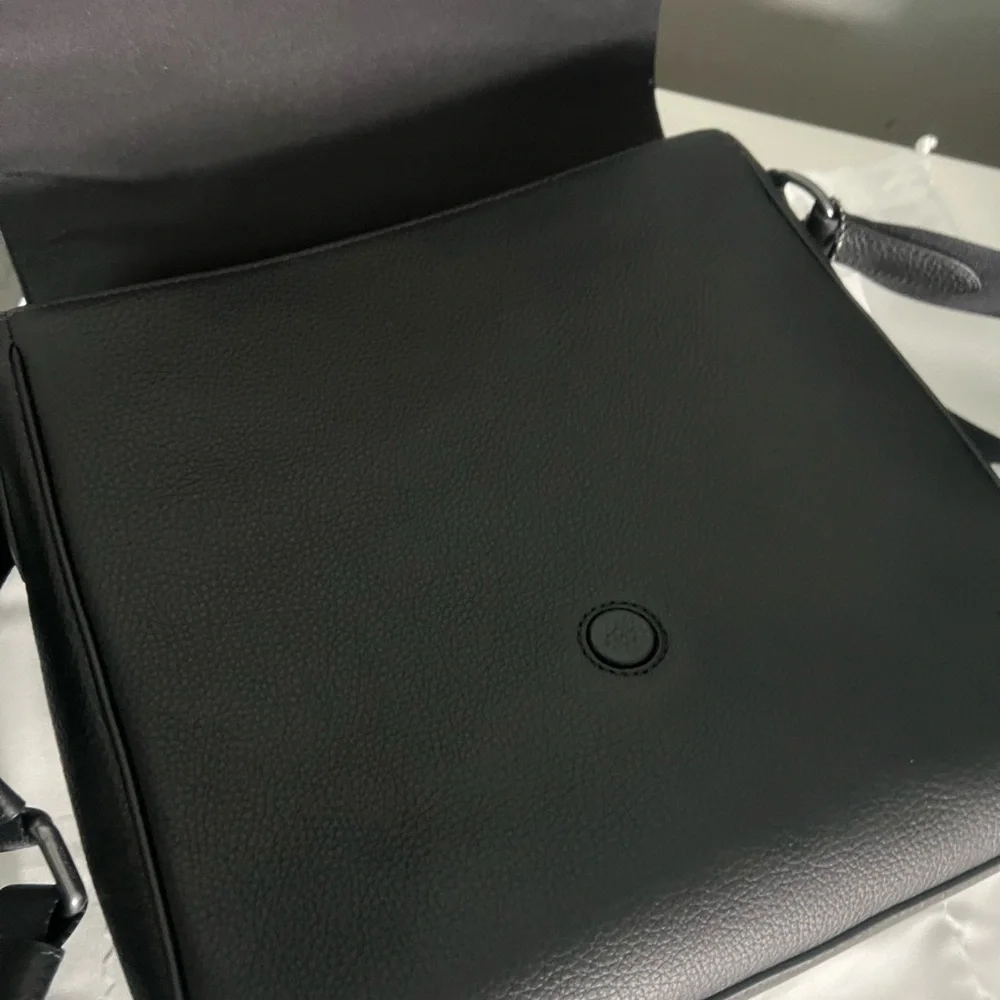 Coach Black Leather Men's Bag